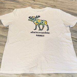 Abercrombie White Graphic T-Shirt kids 15/16